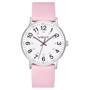 VAVC Reloj de enfermera para estudiantes de medicina, médicos, mujeres con segunda mano y 24 horas, fácil de leer