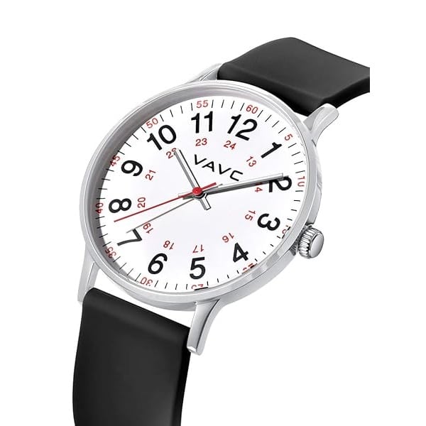 VAVC Reloj de enfermera para estudiantes de medicina, médicos, mujeres con segunda mano y 24 horas, fácil de leer - Image 3