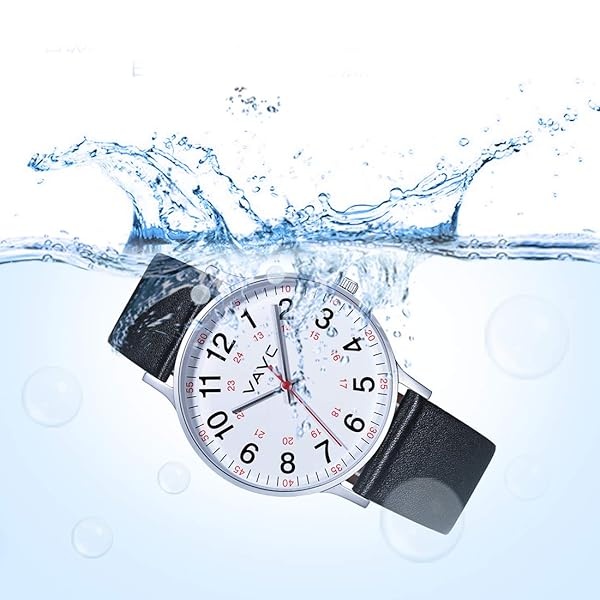 VAVC Reloj de enfermera para estudiantes de medicina, médicos, mujeres con segunda mano y 24 horas, fácil de leer - Image 7