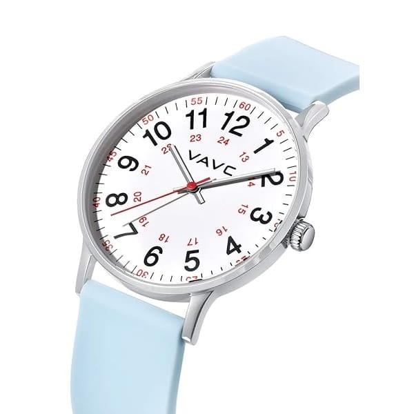 VAVC Reloj de enfermera para estudiantes de medicina, médicos, mujeres con segunda mano y 24 horas, fácil de leer - Image 3