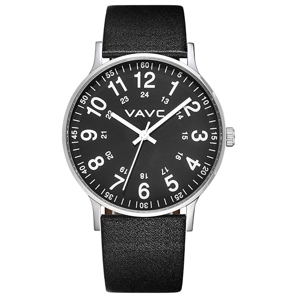 VAVC Reloj de enfermería para estudiantes de medicina, médicos, mujeres con segunda mano y 24 horas. Reloj fácil de leer, 5NegroD