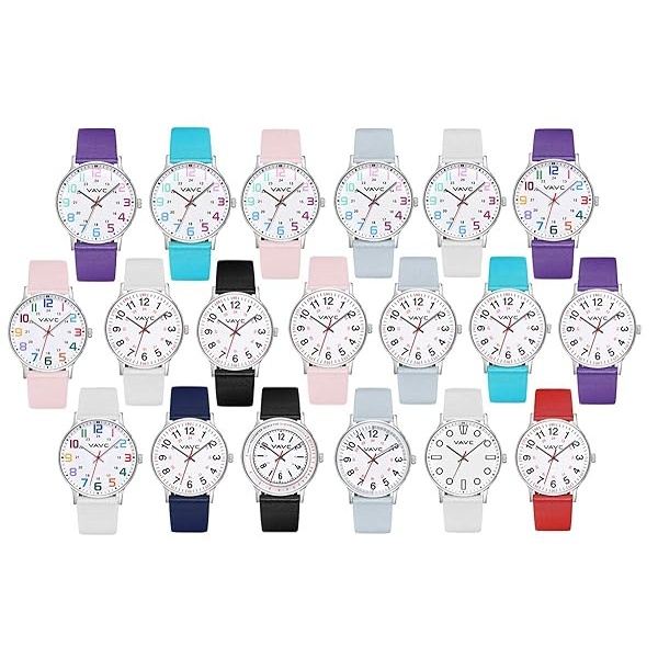 VAVC Reloj de enfermería para estudiantes de medicina, médicos, mujeres con segunda mano y 24 horas. Reloj fácil de leer, 5NegroD - Image 8