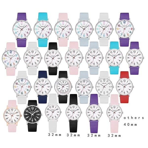 VAVC Reloj de enfermería para estudiantes de medicina, médicos, mujeres con segunda mano y 24 horas. Reloj fácil de leer, Silicona morada. - Image 7
