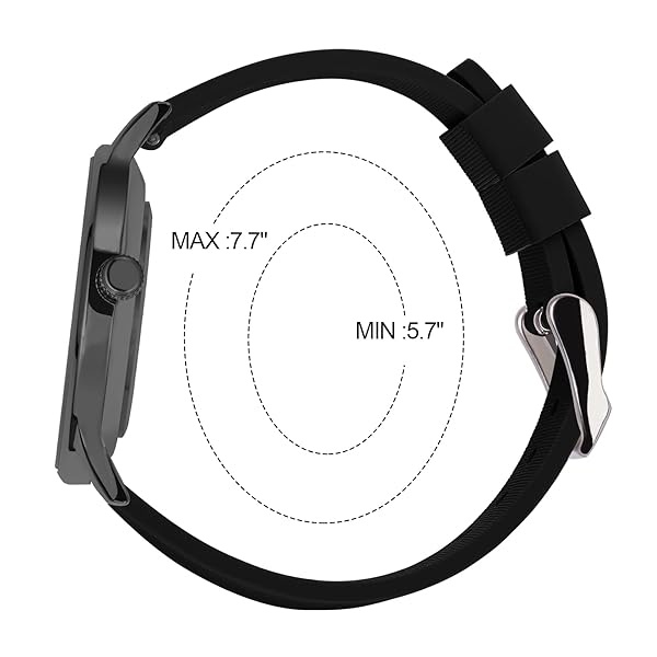 VAVC Reloj de enfermería para estudiantes de medicina, médicos, mujeres con segunda mano y 24 horas. Reloj fácil de leer, Silicona negra-40mm - Image 3