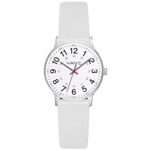VAVC reloj de enfermería para estudiantes médicos con segunda mano. Reloj fácil de leer para niños y niñas, 1White
