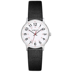VAVC reloj de enfermería para estudiantes médicos con segunda mano. Reloj fácil de leer para niños y niñas, 2negro