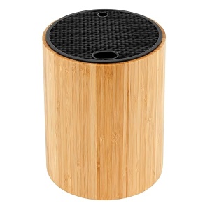 VaeFae Soporte cilíndrico para cuchillos con ranuras para afilador de cuchillos y tijeras, organizador universal de cuchillos, bloque de cuchillos de cocina con diseño único de ranura