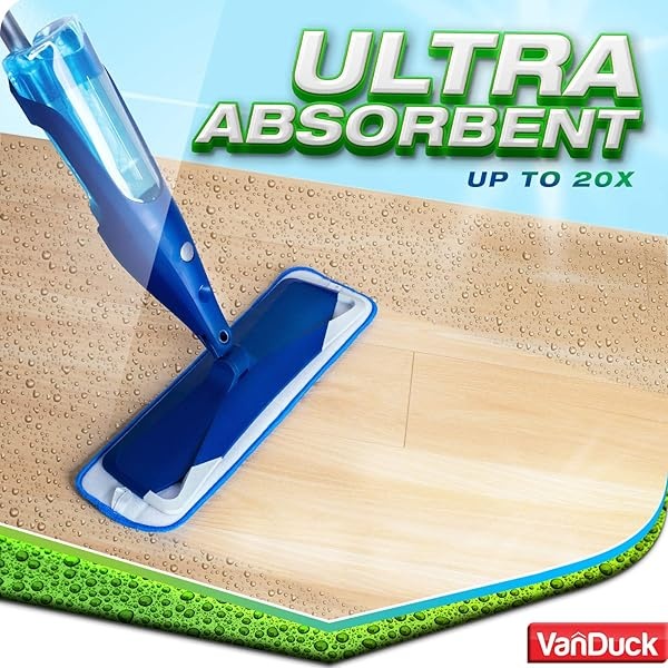 VanDuck almohadillas para orejas de limpieza de microfibra compatibles con Bona Mop (paquete de 6) – almohadillas para orejas de microfibra para suelos de madera dura para fregona de 18 pulgadas - Image 8