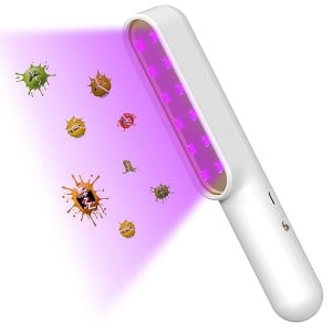 Varita desinfectante de luz UV, portátil, varita de viaje ultravioleta lámpara de desinfección