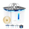Veken 95oz/2.8L Pet Fountain, Automatic Cat Water Fountain Dog Water Dispenser with Smart Pump for Cats, Dogs, Multiple Pets (Grey, Plastic)