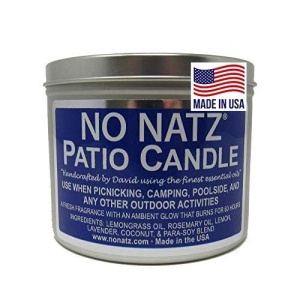 Vela de mecha de madera para patio de NO NATZ | 60 horas de combustión, brillo ambiental, fragancia fresca hecha a mano