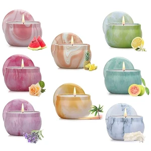 Velas de regalo para mujeres, 8 paquetes de velas perfumadas, velas de aromaterapia para el hogar, juego de regalo ideal para el día de San Valentín, cumpleaños, Navidad, Día de la Madre, Acción de Gracias, aniversario