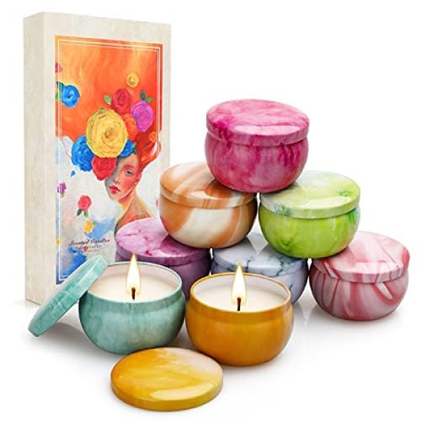 Velas de regalo para mujeres, 8 paquetes de velas perfumadas, velas de aromaterapia para el hogar, juego de regalo ideal para el día de San Valentín, cumpleaños, Navidad, Día de la Madre, Acción de Gracias, aniversario - Image 9