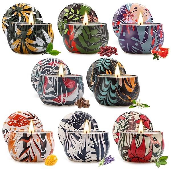 Velas de regalo para mujeres, alivio del estrés y relajación corporal, juego de 8 velas de aromaterapia, regalo ideal para cumpleaños, adecuado para yoga, meditación, spa, baño - Image 4
