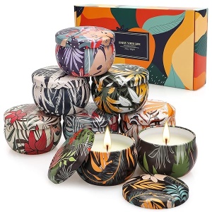 Velas de regalo para mujeres, alivio del estrés y relajación corporal, juego de 8 velas de aromaterapia, regalo ideal para cumpleaños, adecuado para yoga, meditación, spa, baño