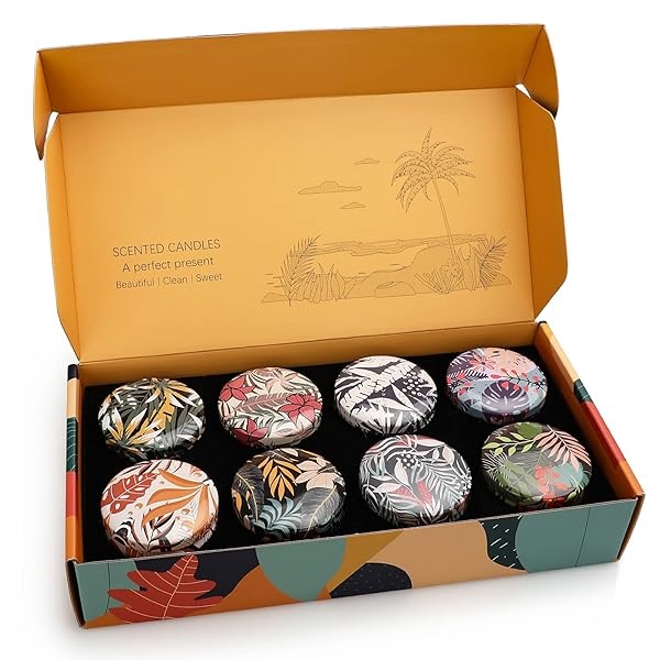 Velas de regalo para mujeres, alivio del estrés y relajación corporal, juego de 8 velas de aromaterapia, regalo ideal para cumpleaños, adecuado para yoga, meditación, spa, baño - Image 7