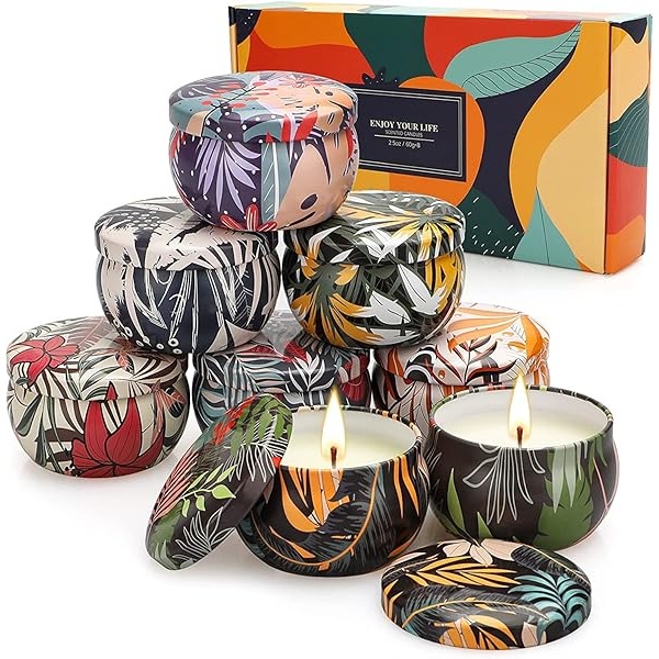 Velas de regalo para mujeres, alivio del estrés y relajación corporal, juego de 8 velas de aromaterapia, regalo ideal para cumpleaños, adecuado para yoga, meditación, spa, baño - Image 9