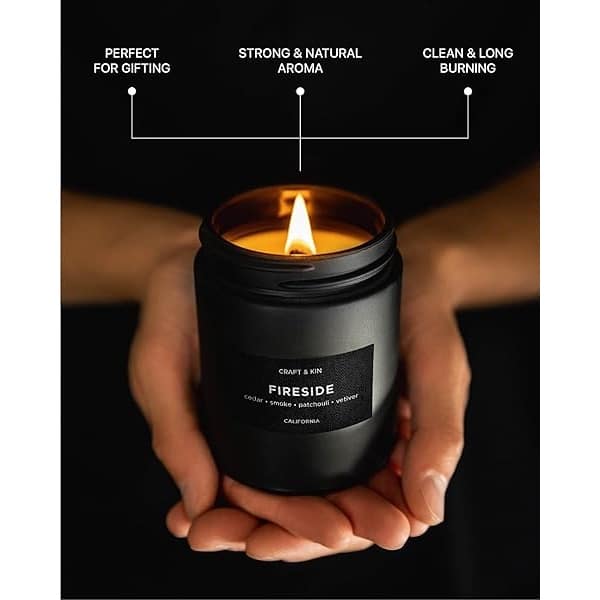 Velas perfumadas para hombres, velas aromáticas ahumadas para hombres, velas de soja para el hogar, velas de aromaterapia, velas para hombres, velas para hombres, velas de larga duración, velas masculinas en tarro negro - Image 4