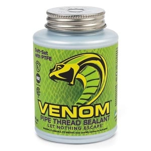 Venom Pro-Grade - Sellador de rosca de tubería de PTFE, 8 onzas, 8 oz (226.79 g)