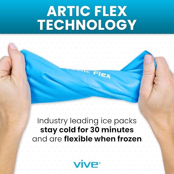 Vive Knee Ice Pack Wrap - Cold/Hot Gel Compression Brace - Heat Support Strap for Arthritis Pain, Tendonitis, ACL, Athletic Injury, Osteoarthritis, Women, Men, Running, Meniscus and Patella Surgery - Image 9
