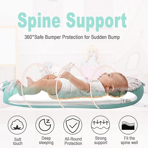 Viviland - Funda para tumbona para bebé, suave y transpirable, se adapta a bebés recién nacidos de 0 a 24 meses, dinosaurio - Image 3