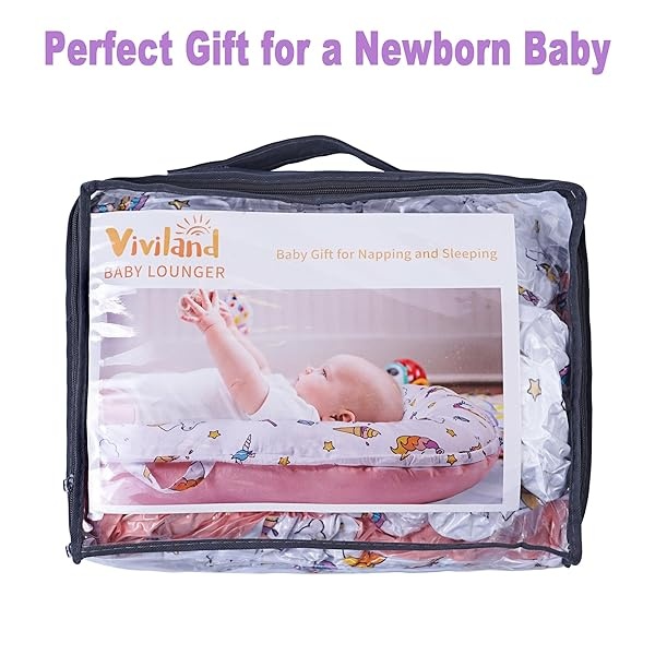 Viviland - Tumbona de bebé con diseño biónico para recién nacidos de 0 a 24 meses, almohada transpirable de algodón suave para bebés, tumbona de mariposa para recién nacidos - Image 9