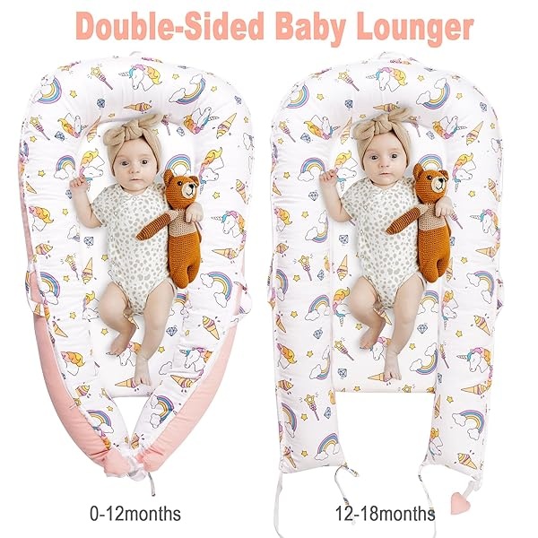 Viviland Tumbona para bebé, Baby Nest Co Sleeper para bebé, tumbona portátil para cuna y moisés, diseño de doble cremallera fácil de desmontar, esencial para recién nacidos en la cama de 0 a 18 meses - Image 8
