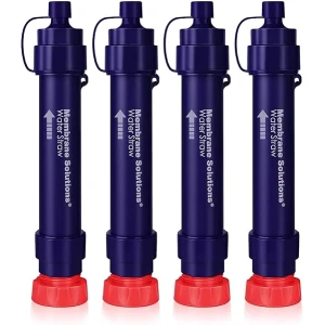 WS02 - Pajita de filtro de agua, desmontable de 4 etapas de 0.1 micrones, filtro de agua portátil, para campamento, 5.000 l, equipo de supervivencia y equipo para senderismo, camping, viajes y