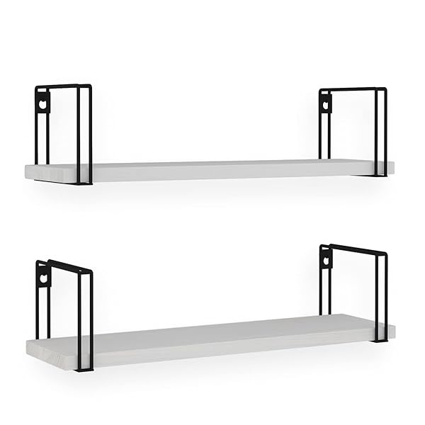 Wallniture Avila - Estantería para pared (2 unidades), color blanco - Image 10