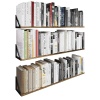 Wallniture Minori - Estantes flotantes grandes de 91 cm para almacenamiento de pared, juego de 3 estantes de almacenamiento de DVD para decoración de sala de estar, quemado oscuro