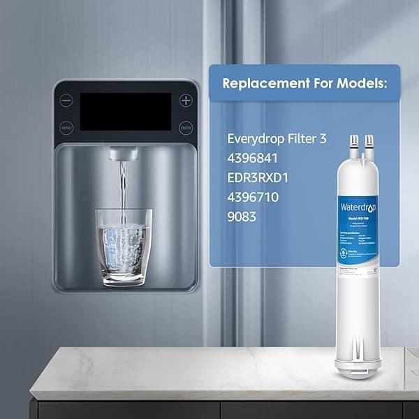 Waterdrop 4396841 Filtro de agua para refrigerador, repuesto para Whirlpool EDR3RXD1, EDR3RXD1B, filtro 3, 4396841, 4396710, P1WB2, Kenmore 46-9030, Pur W10121145, W10121146 (paquete de 3) - Image 5