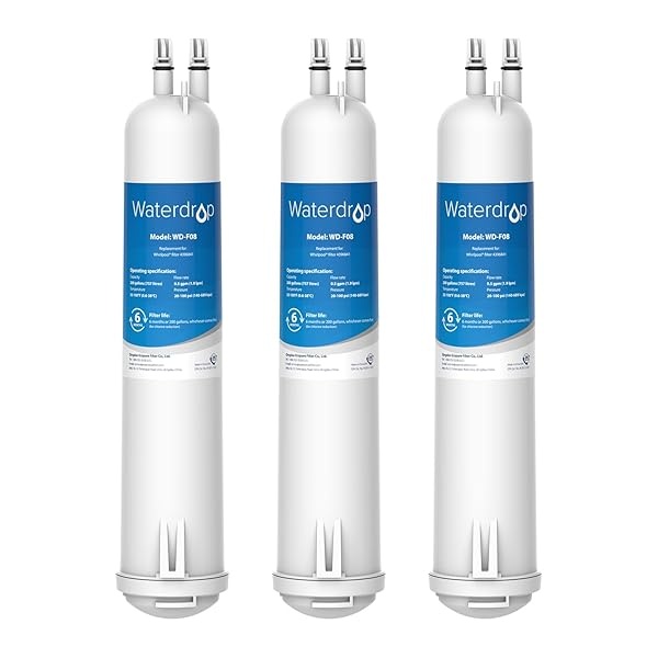 Waterdrop 4396841 Filtro de agua para refrigerador, repuesto para Whirlpool EDR3RXD1, EDR3RXD1B, filtro 3, 4396841, 4396710, P1WB2, Kenmore 46-9030, Pur W10121145, W10121146 (paquete de 3)