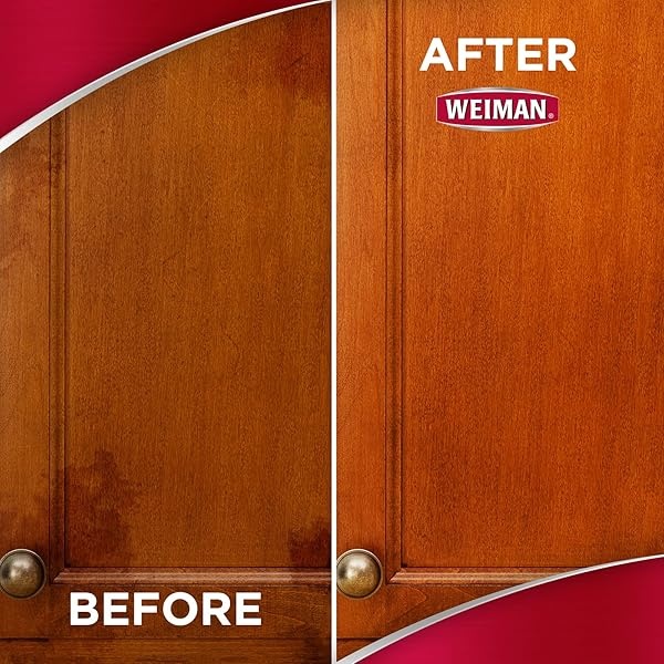 Weiman - Spray de limpieza y protección para gabinetes y madera, para muebles, mesas, zócalos, adornos y mucho más 16 onzas, paquete de 2 con toalla de microfibra - Image 5