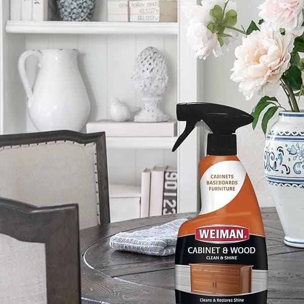 Weiman - Spray de limpieza y protección para gabinetes y madera, para muebles, mesas, zócalos, adornos y mucho más 16 onzas, paquete de 2 con toalla de microfibra - Image 6