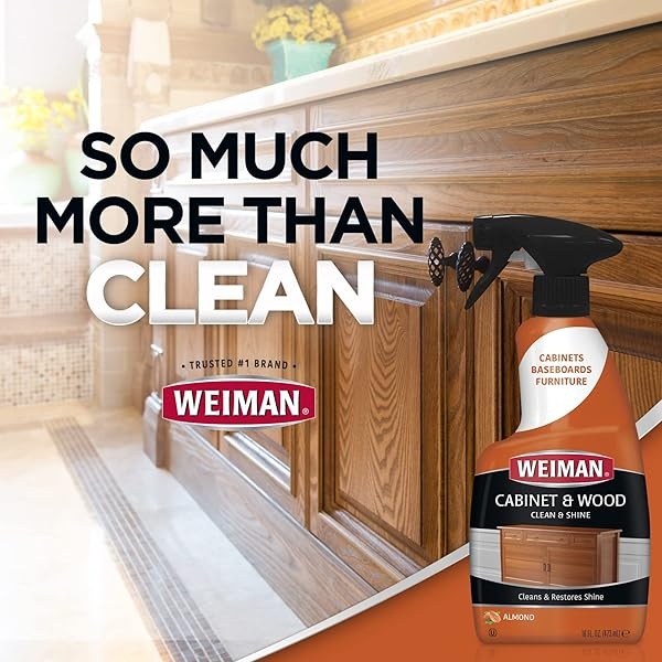 Weiman - Spray de limpieza y protección para gabinetes y madera, para muebles, mesas, zócalos, adornos y mucho más 16 onzas, paquete de 2 con toalla de microfibra - Image 7