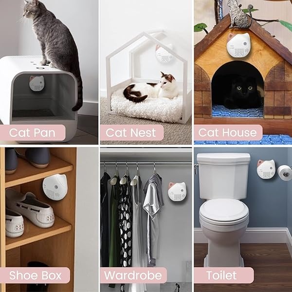 Xinzs Desodorizador inteligente para arena de gato para el hogar, desodorante automático de olores de mascotas para compartimento de fragancia, con productor de ozono y sensor infrarrojo inteligente - Image 7