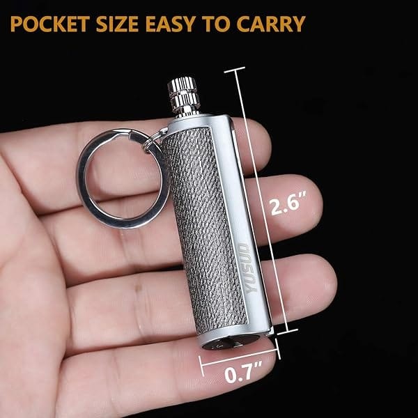 YUSUD - Paquete de 2 mecheros permanentes con llavero multiherramienta, reutilizable, impermeable, para hacer coincidir en cualquier lugar, para siempre Flint Fire Starter para supervivencia al aire - Image 7