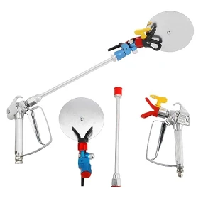 YaeMarine Pistola de pintura sin aire con herramientas de guía de pulverización, 3600 PSI reversible 517 punta y protector de punta, poste de extensión de 12 pulgadas
