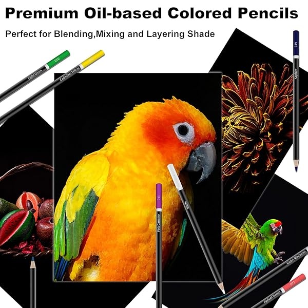 Yagol - Lápices de colores para adultos, 72 lápices de dibujo profesionales de colores, lápices de colores para adultos, principiantes, adolescentes y profesionales. - Image 6