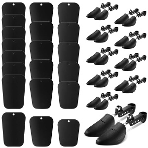 ZJoey 30 pares de estiradores de árbol de zapatos ajustables de plástico para zapatos para hombres y mujeres, Negro -, 8.6-11 Inch with Inserts