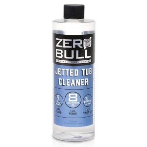 Zero Bull Limpiador de bañera de hidromasaje. 8 limpiezas por botella. El único limpiador de chorro de bañera 100% seguro y totalmente natural. Limpia la suciedad de tu jacuzzi, bañera, jacuzzi, hidromasaje. Seguro séptico. 2 veces más potente.