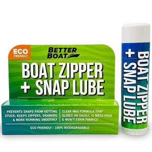 Zipper Lubricant and Zip Wax Marine Grade Lube Stick Apply with Ease Boat, Canvas, Bimini Snap, Coolers, Wetsuit and Drysuit No Oil Mess