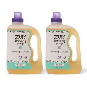 Zum Clean - Jabón para la colada con sal marina (64 onzas, 2 unidades)