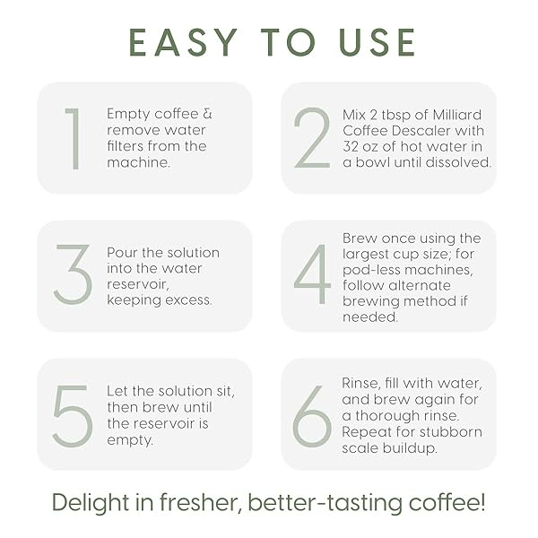caler Powder, 1 lb (9 Uses), Cleans and Descales All Coffee Machines, Eliminates Hard Water, Improves Taste and Preserves Machine - Image 7