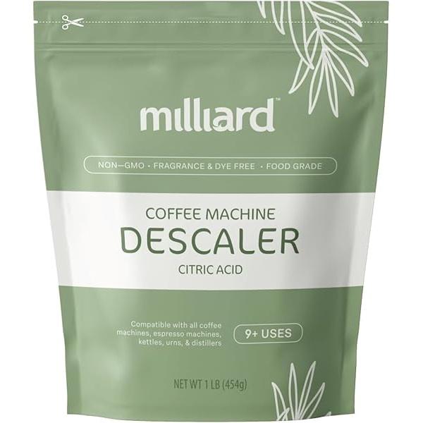 caler Powder, 1 lb (9 Uses), Cleans and Descales All Coffee Machines, Eliminates Hard Water, Improves Taste and Preserves Machine