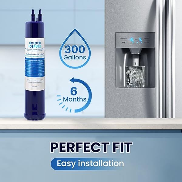 dorado ICEPURE - Repuesto para EDR3RXD1, Kenmore 46-9083, 46-9030, filtro Everydrop 3, 4396841 4396710, filtro de agua para nevera, paquete de 4 - Image 4