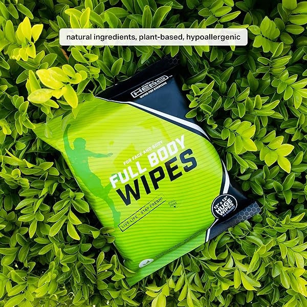 everyHERO Toallitas de ducha corporal y cara para adultos (20 unidades) – sin perfume, extra grandes de 13 x 12 pulgadas, biodegradables, sin enjuague, toallitas limpiadoras para camping, deportes, viajes y mucho más - Image 7