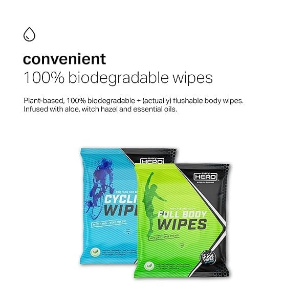 everyHERO Toallitas de ducha corporal y cara para adultos (20 unidades) – sin perfume, extra grandes de 13 x 12 pulgadas, biodegradables, sin enjuague, toallitas limpiadoras para camping, deportes, viajes y mucho más - Image 8