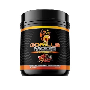 Gorilla Mode Pre Workout - Bombas masivas · Enfoque láser · Energía · Potencia - L-citrulina, creatina, GlycerPump™, L-tirosina, agmatina, kanna, citrato de N-fenetilo dimetilamina - 617 gramos (sangre de tigre)
