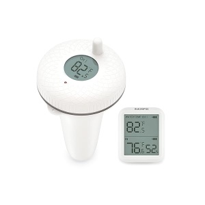 Inkbird IBS-P01R Termómetros para Piscinas con Transmisor Inalámbrico+Receptor Monitor de Temperatura y Humedad, Termómetro Flotante para Piscinas Interiores y Exteriores, Peces Estanques, Acuarios, Spas y Jacuzzis